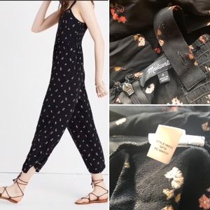 madewell smocked crop jumpsuit